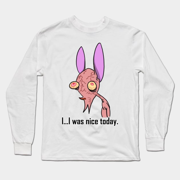 Ren and Stimpy I was nice today Long Sleeve T-Shirt by deadlydarlingKV